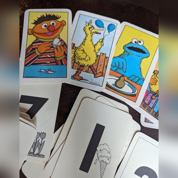 2/$10 Vintage Sesame Street Learning Cards - Picture 2 of 4